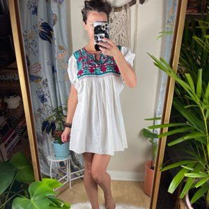 River Path Trading • Embroidered Mini Dress • L